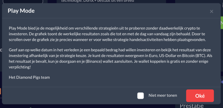Starten met Diamond Pigs en de strategieën