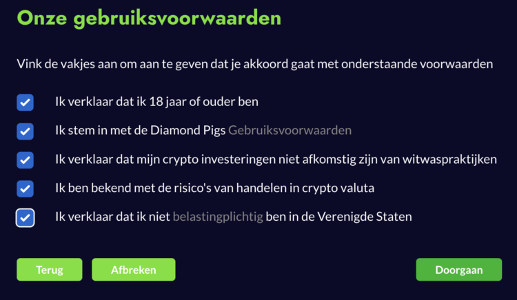 Starten met Diamond Pigs en de strategieën