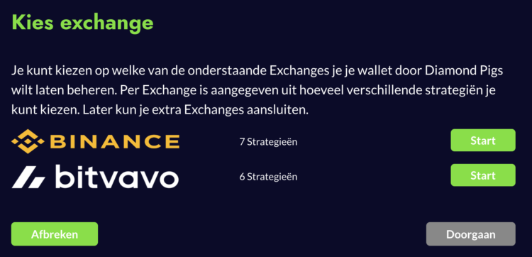 Starten met Diamond Pigs en de strategieën