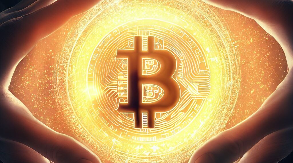 Bitcoin met 2 handen