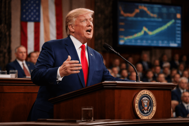 Bitcoin stijgt boven $66.000 vóór Trump-toespraak en zakt daarna terug