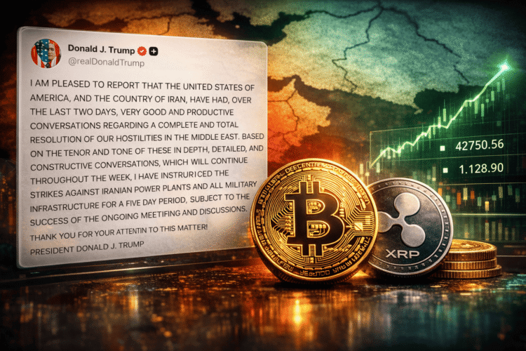 Bitcoin en XRP stijgen terwijl Trump spreekt over “productieve gesprekken” met Iran