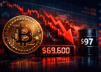 Bitcoin zakt onder $70,000 terwijl markten dalen na stijging olieprijs