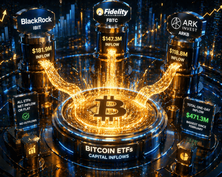 Bitcoin ETF-instroom bereikt $471 miljoen terwijl investeerders zich positioneren voor geopolitieke onzekerheid