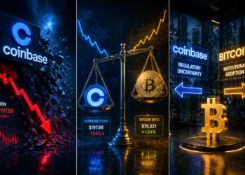 Coinbase-aandeel daalt 7% terwijl Bitcoin stabiel blijft wat veroorzaakt deze opvallende afwijking