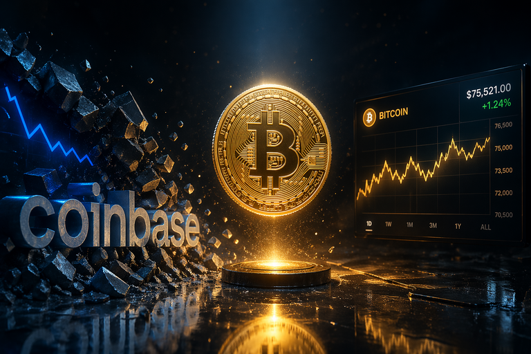 Coinbase-aandeel daalt 7% terwijl Bitcoin stabiel blijft wat veroorzaakt deze opvallende afwijking