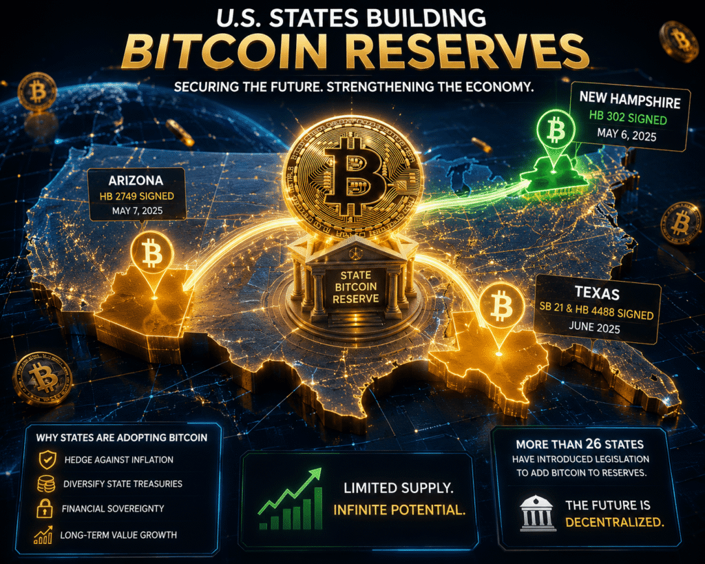 Kunnen Bitcoin-reserves van Amerikaanse Staten Bitcoin naar Nieuwe Recordhoogtes Sturen?