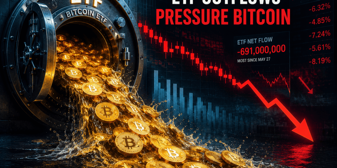 Bitcoin Worstelt Rond $59K terwijl ETF-uitstroom Toeneemt en Grote Optievervaldag Nadert