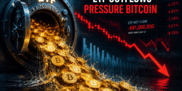 Bitcoin Worstelt Rond $59K terwijl ETF-uitstroom Toeneemt en Grote Optievervaldag Nadert